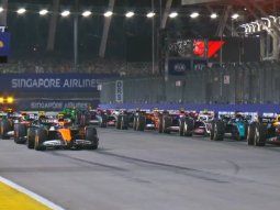 Así fue la largada del Gran Premio de Singapur
