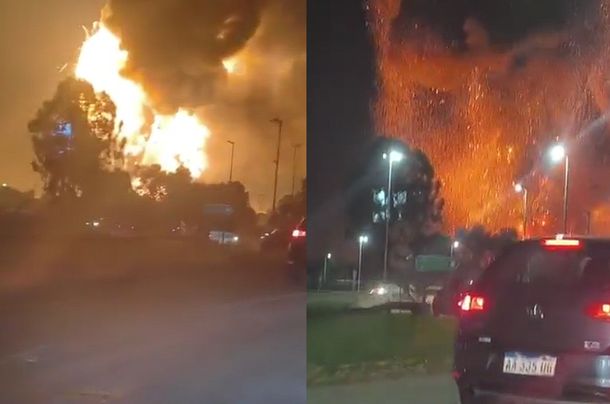 Tragedia y fuego en Ezeiza: cayó una avioneta sobre la central térmica y explotó una fábrica de pinturas