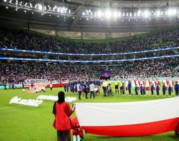 La hinchada Argentina se hizo sentir durante Francia-Polonia