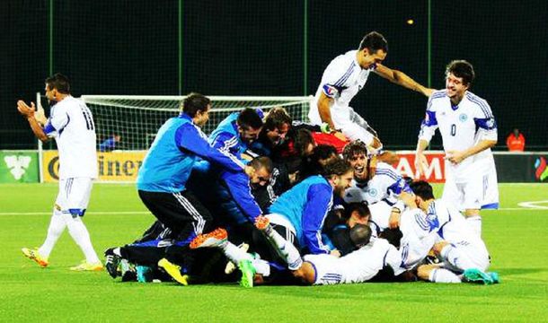 El alocado festejo de la Selección de San Marino, tras anotar un gol de visitante después de 14 años