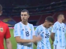 El momento del Himno Argentino en la previa al clásico con Uruguay