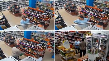 Así actuó la pareja para robar el fernet Así actuó la pareja para robar el fernet