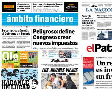 Tapas de diarios del 29 de noviembre de 2016