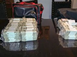 Los millones de dólares con los que José López fue atrapado. Los millones de dólares con los que José López fue atrapado.