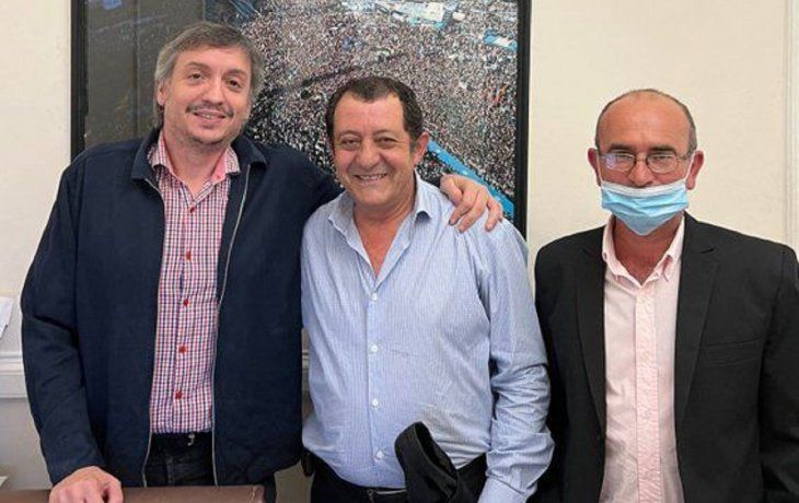 Máximo Kirchner se reunió con el intendente de Benito Juárez, Julio Marini
