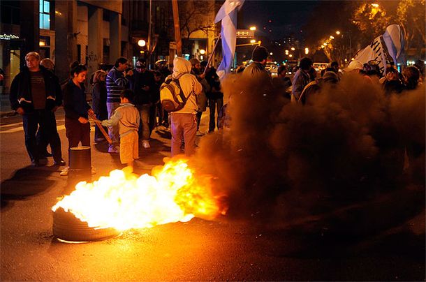 La protesta es por falta de luz