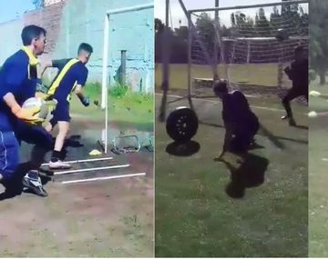 Partiocular entrenamiento de los arqueros de Dock Sud