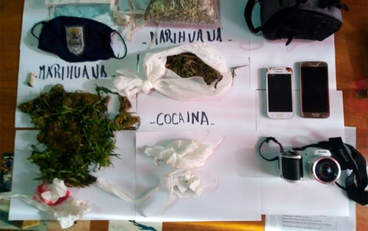 Dos hermanos fueron detenidos por violar la cuarentena y llevar droga en sus barbijos