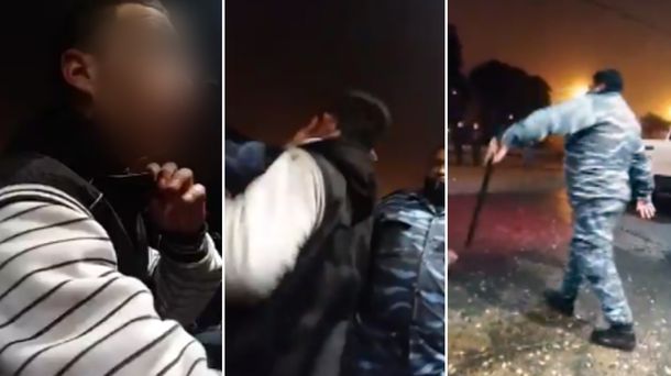 Un policía le pegó a un joven y se burlaron de él en las redes