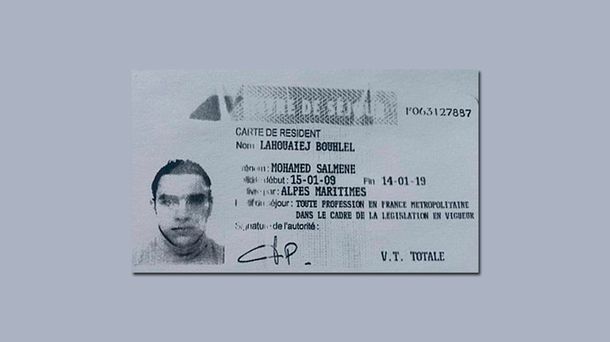 Publican la licencia de conducir del autor del atentado en Niza