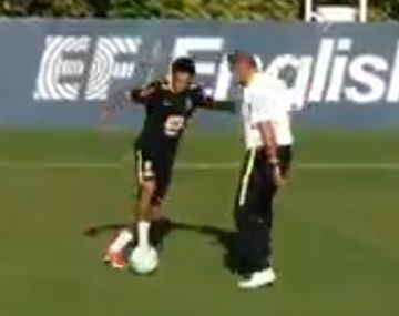 El crack del Barcelona se divierte en los entrenamientos