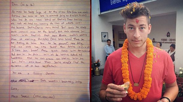 El ejecutivo de Google que murió en el Himalaya llevaba esta carta conmovedora