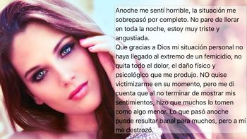 Barbie Vélez y un fuerte descargo.