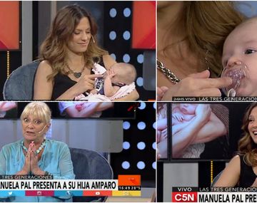 Manuela Pal presentó en C5N a su hija Amparo