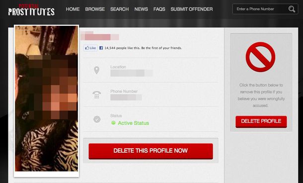 Una web permite acusar de prostituta a cualquier mujer