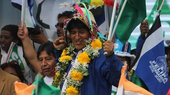 Evo Morales en plena campaña Evo Morales en plena campaña