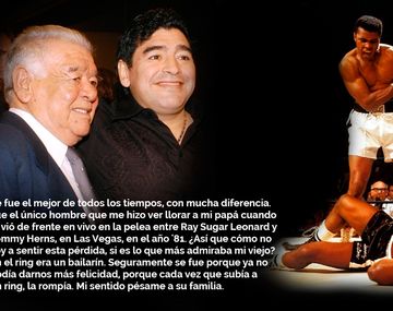 La emotiva despedida de Maradona a Ali: Era lo que más admiraba mi viejo