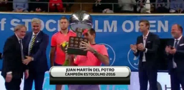 Del Potro logró en Estocolmo el decimonoveno título en el circuito.&nbsp;