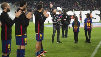 Mascherano y su emotiva despedida en el Camp Nou Mascherano y su emotiva despedida en el Camp Nou