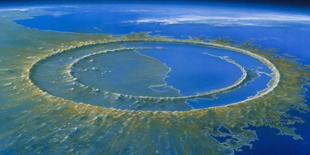 Así se vería el cráter de Chicxulub si los dinosaurios no se hubieran extinguido