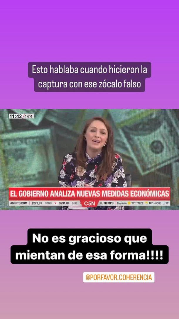 Trolls adjudican a La Colo de C5N una frase que nunca dijo