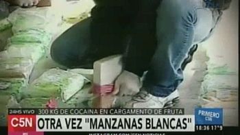 descubren 300 kilos de cocaina en manzanas descubren 300 kilos de cocaina en manzanas