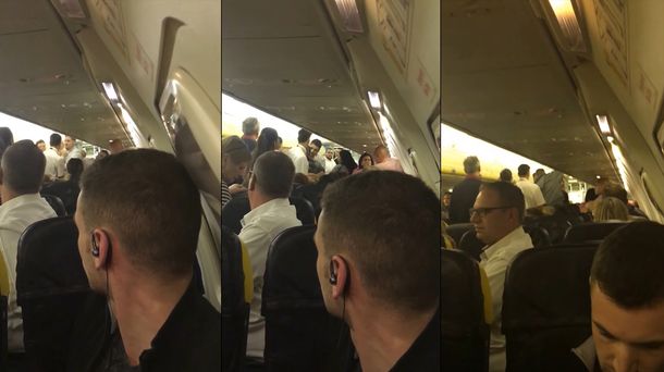 Escándalo en el aire: pasajeros se agarraron a las piñas en pleno vuelo