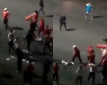 Feroz pelea entre hinchas de River y Racing en el Peaje de Dock Sud