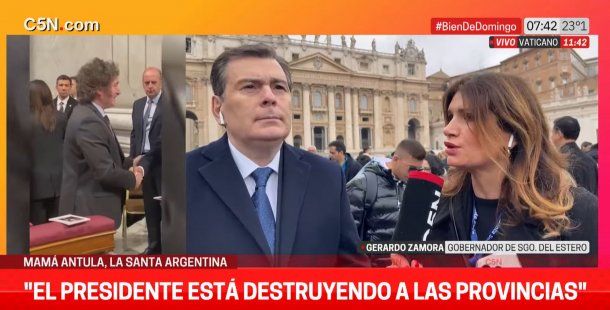 El gobernador Zamora le respondió al Presidente: Milei ataca a la población, no a la casta