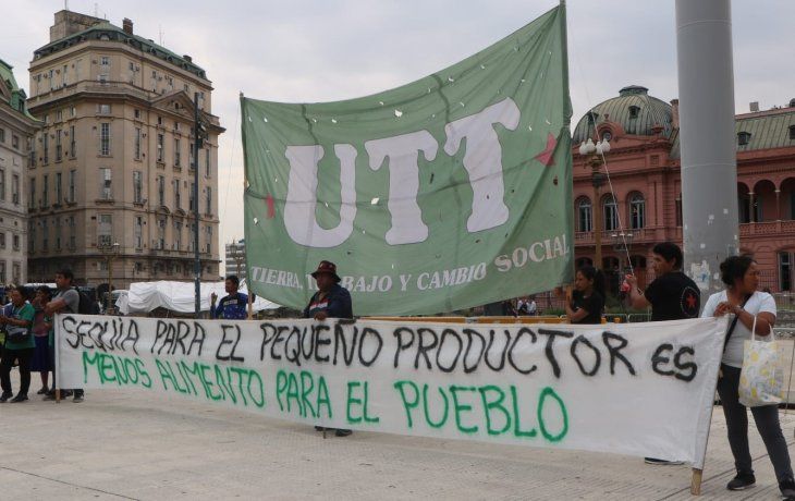 Protesta en Plaza de Mayo: reclaman medidas por la sequía