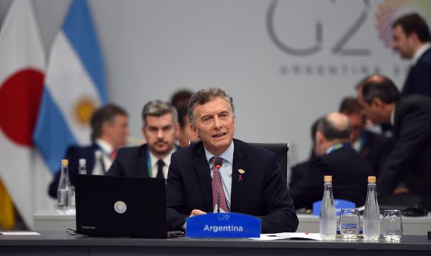 Mauricio Macri en el plenario del G20
