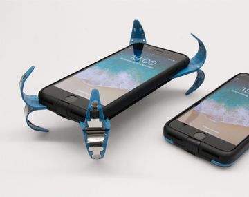 Una funda de celular que tiene airbag
