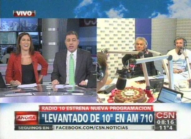 Doman le dio la bienvenida a Casella en Radio 10