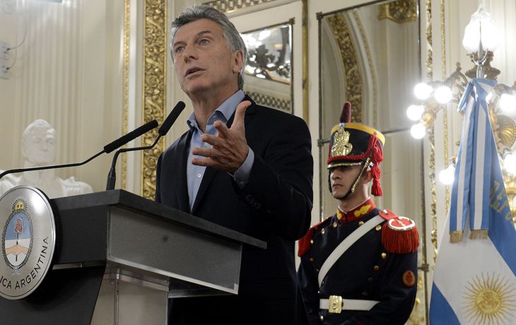 El presidente Mauricio Macri, en la Casa Rosada