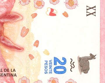 Comenzó a circular el nuevo billete de 20 pesos