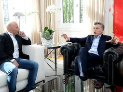 Jorge Sampaoli y Mauricio Macri