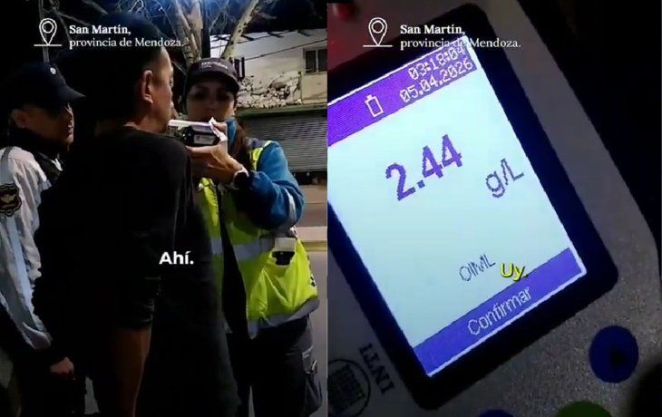 Es una banda, viejo: así reaccionó un hombre al saber el resultado del test de alcoholemia