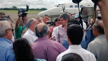 marcos pena llego a goya para recorrer las zonas inundadas marcos pena llego a goya para recorrer las zonas inundadas