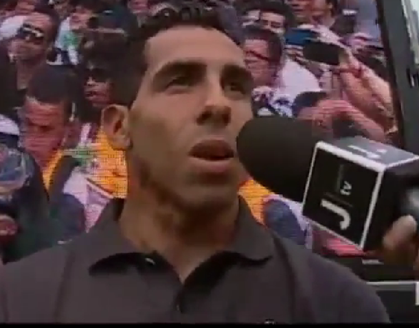 Así fueron las primeras palabras de Tevez en italiano