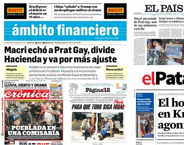 Tapas de diarios del 27 de diciembre de 2016