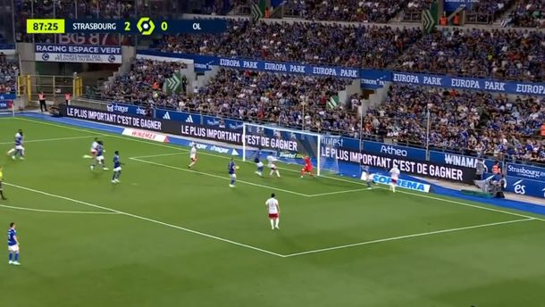 Nicolás Tagliafico marcó un gol en la derrota del Olympique de Lyon ante Estrasburgo