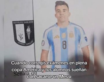 La creativa forma en que un profesor puntea exámenes: Sueñan con un Messi