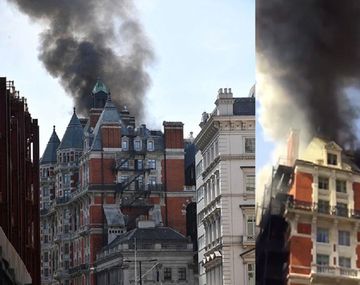 Se incendió un lujoso hotel en el centro de Londres
