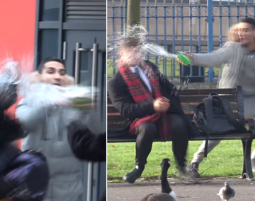 La indignante broma pesada de un youtuber: le arrojó ácido a la gente en la calle