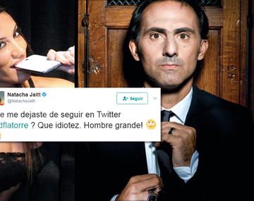 Diego Latorre dejó de seguir en Twitter a Natacha Jaitt y ella le mandó un mensaje