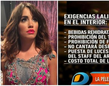 Mensaje de Lali Espósito por sus exigencias