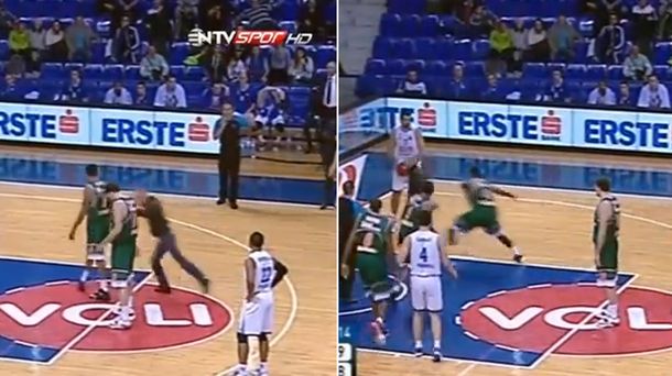 Le salió al revés: un hincha quiso pegarle a un jugador y terminó recibiendo una paliza