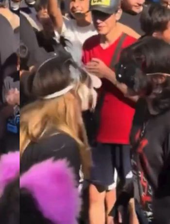 Delirio total: así fue la pelea de dos therian en una plaza de Uruguay