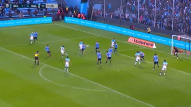 El golazo espectacular de Santiago Sosa para el 1-1 de Racing ante Belgrano
