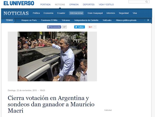 Así reflejan los diarios de Latinoamérica el resultado electoral del balotaje